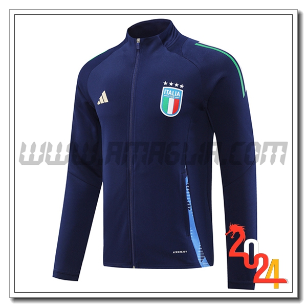 Giacca Calcio Italia Blu Scuro 2024 2025