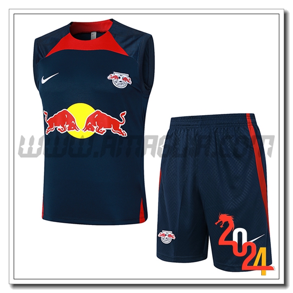 Kit Canotta Allenamento RB Leipzig Blu/Rosso 2024 2025