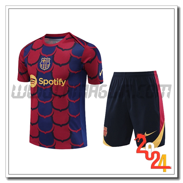 T Shirt Allenamento FC Barcellona Blu/Rosso 2024 2025