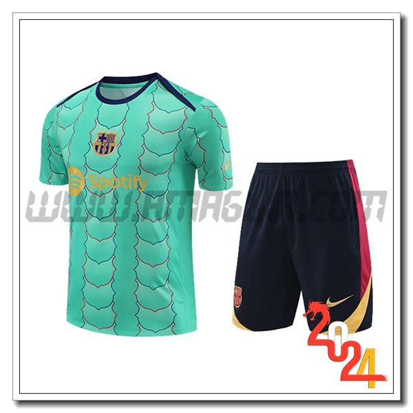 T Shirt Allenamento FC Barcellona Verde 2024 2025