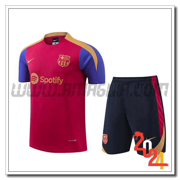 T Shirt Allenamento FC Barcellona Rosso/Blu/Giallo 2024 2025