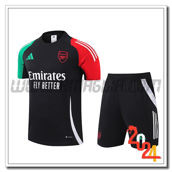 T Shirt Allenamento Arsenal Nero/Verde/Rosso 2024 2025