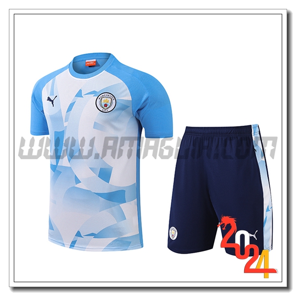 T Shirt Allenamento Manchester City Blu/Bianco 2024 2025