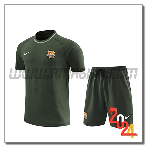 T Shirt Allenamento FC Barcellona Verde 2024 2025 -02