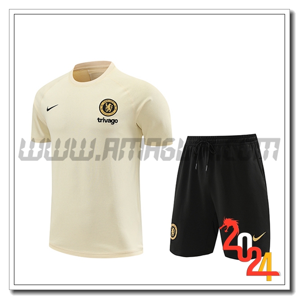 T Shirt Allenamento FC Chelsea Beige 2024 2025