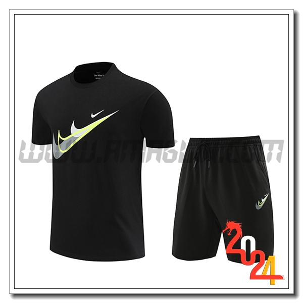 T Shirt Allenamento Nike Nero/Giallo 2024 2025