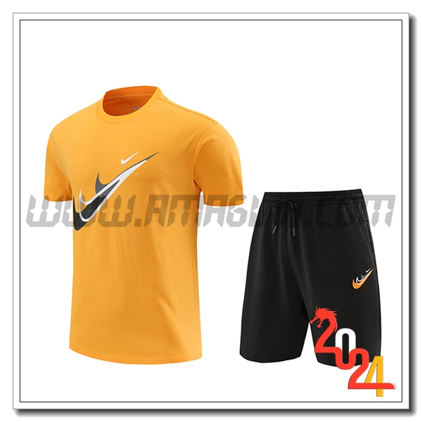T Shirt Allenamento Nike Arancia 2024 2025