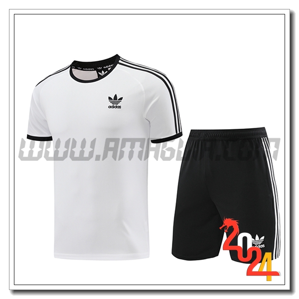 T Shirt Allenamento Adidas Bianco/Nero 2024 2025