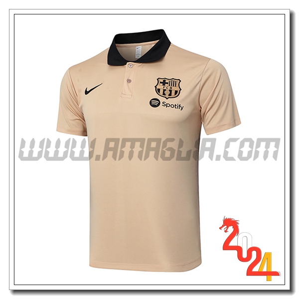 Maglia Polo FC Barcellona Giallo/Nero 2024 2025