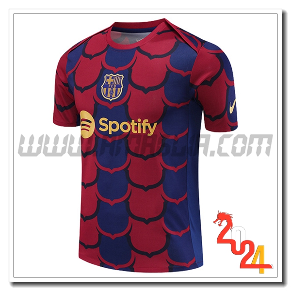 T Shirt Allenamento FC Barcellona Blu/Rosso 2024 2025 -02