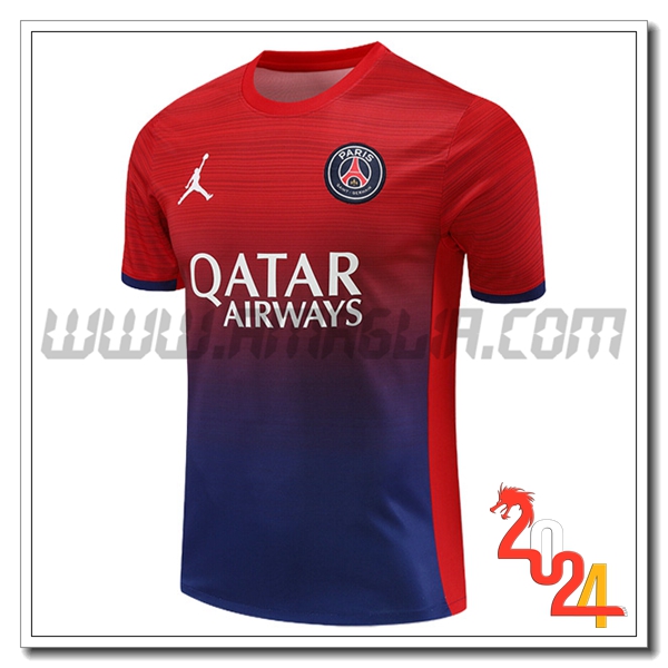 T Shirt Allenamento PSG Rosso/Blu 2024 2025