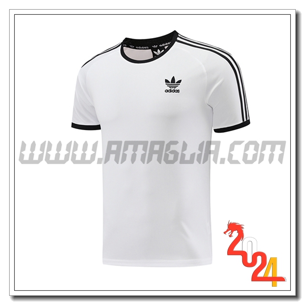 T Shirt Allenamento Adidas Bianco/Nero 2024 2025 -02