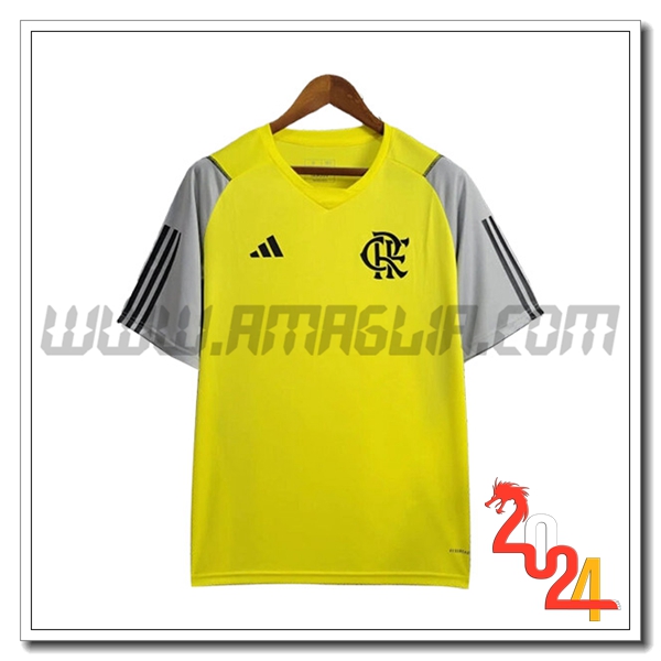 T Shirt Allenamento Flamengo Giallo/Grigio 2024 2025