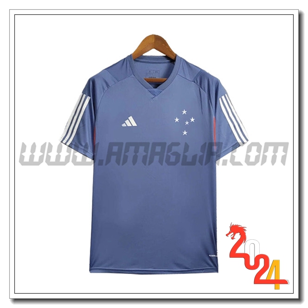 T Shirt Allenamento Cruzeiro Blu/Rosso 2024 2025
