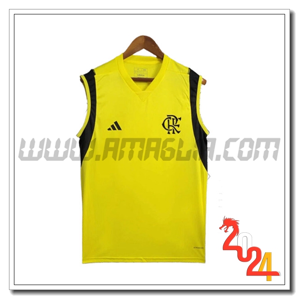 Canotta Allenamento Flamengo Giallo/Nero 2024 2025