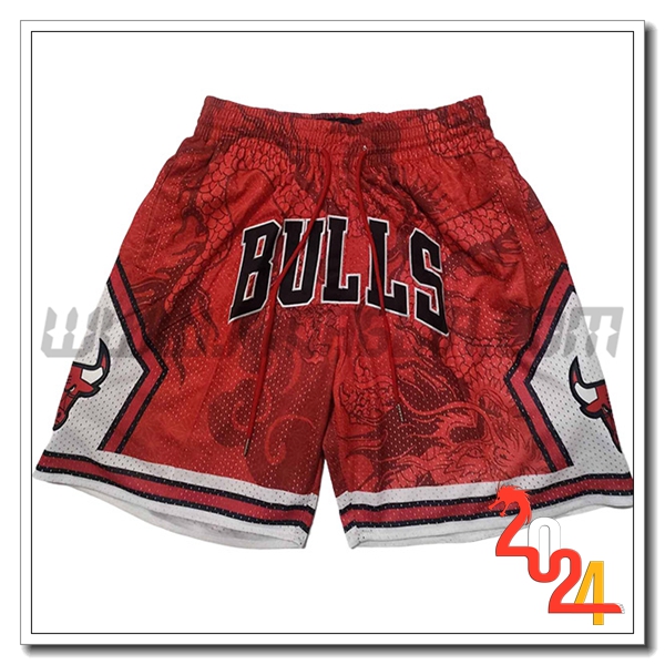 Pantaloncini NBA Chicago Bulls 2024/25 Rosso/Bianco