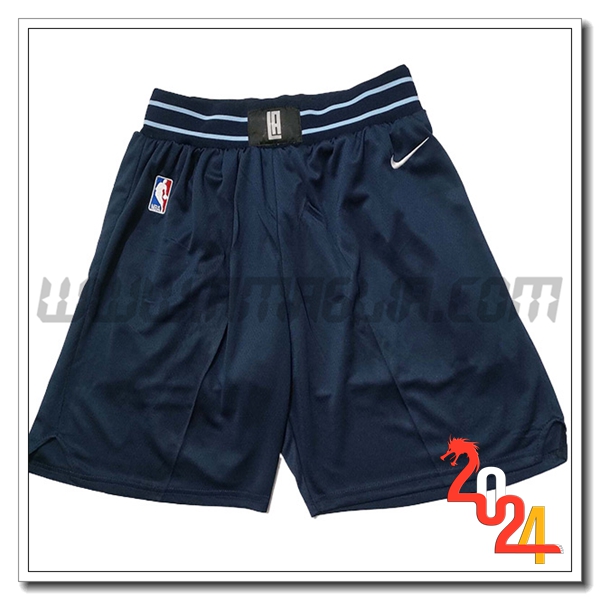 Pantaloncini NBA Los Angeles Clippers 2024/25 Blu Scuro -04