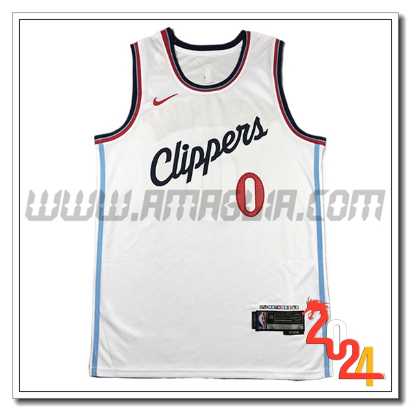 Maglia Los Angeles Clippers (WESTBROOK #0) 2024/25 Bianco -02