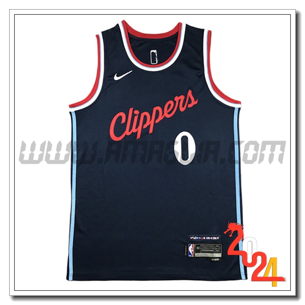 Maglia Los Angeles Clippers (WESTBROOK #0) 2024/25 Blu Scuro -02