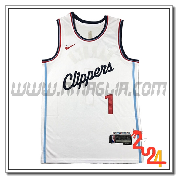 Maglia Los Angeles Clippers (HARDEN #1) 2024/25 Bianco -02