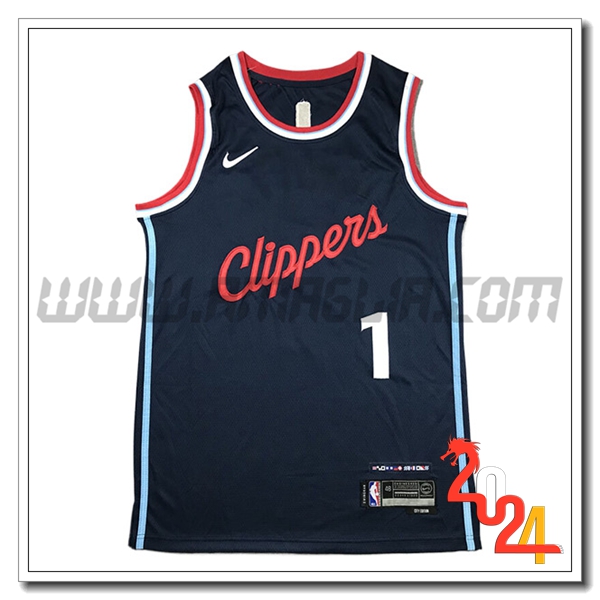 Maglia Los Angeles Clippers (HARDEN #1) 2024/25 Blu Scuro -02