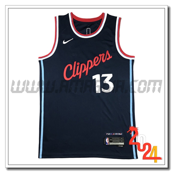 Maglia Los Angeles Clippers (GEORGE #13) 2024/25 Blu Scuro -02