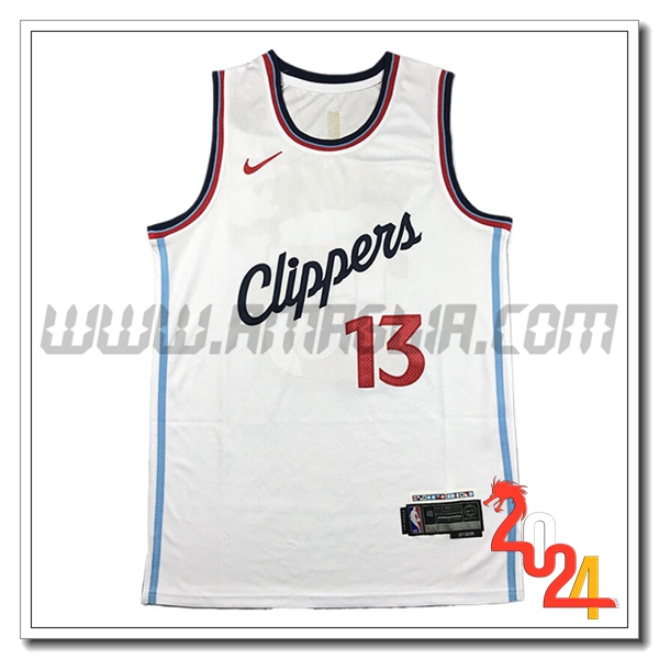 Maglia Los Angeles Clippers (GEORGE #13) 2024/25 Bianco -02