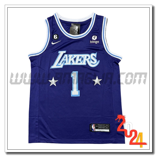 Maglia Los Angeles Lakers (RUSSELL #1) 2024/25 Blu/Bianco