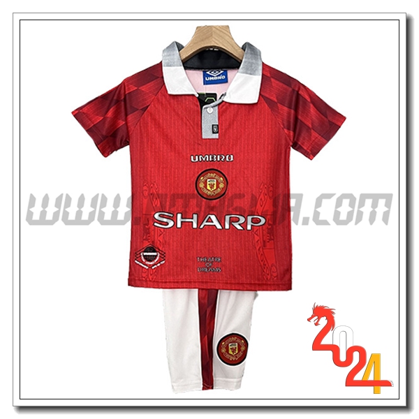 Maglia Retro Manchester United Bambino Prima 1996/1997
