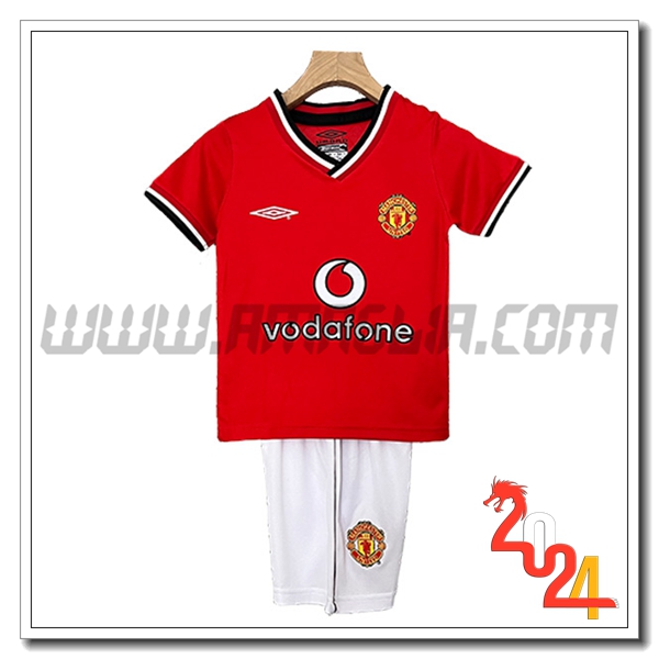 Maglia Retro Manchester United Bambino Prima 2000/2001
