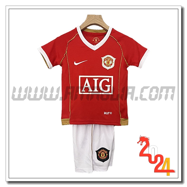 Maglia Retro Manchester United Bambino Prima 2006/2007
