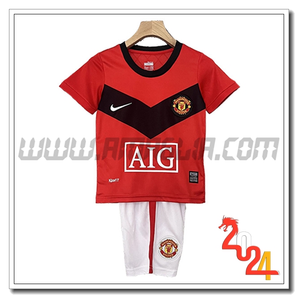 Maglia Retro Manchester United Bambino Prima 2009/2010
