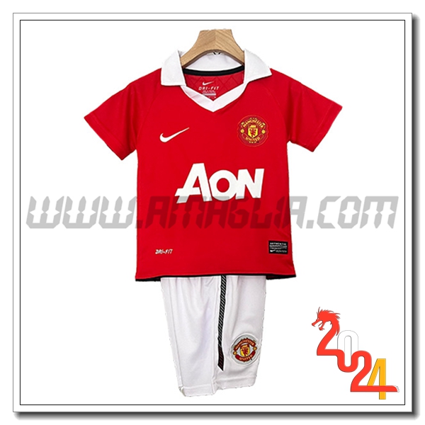 Maglia Retro Manchester United Bambino Prima 2010/2011