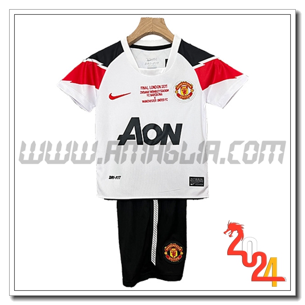 Maglia Retro Manchester United Bambino Seconda 2010/2011