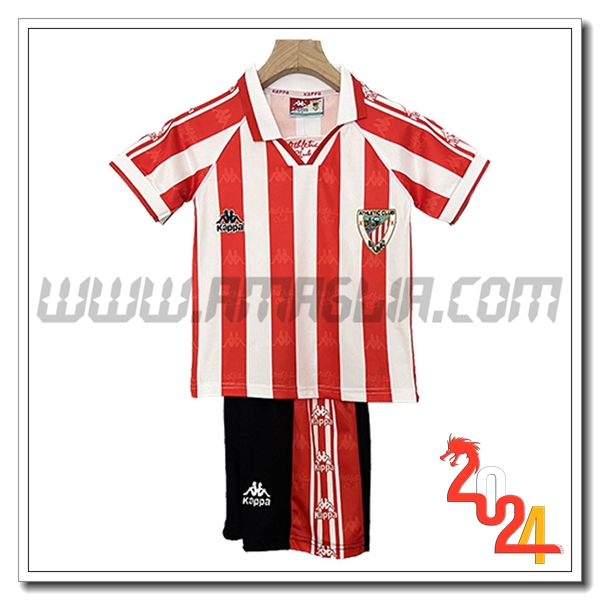 Maglia Retro Athletic Bilbao Bambino Prima 1995/1997