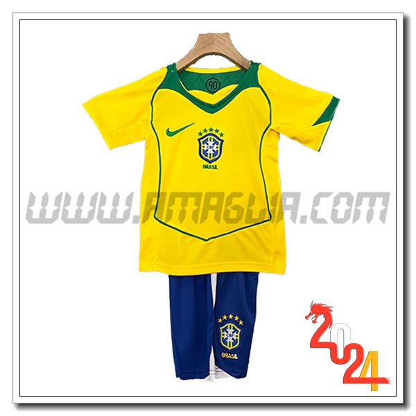 Maglia Retro Brasile Bambino Prima 2000