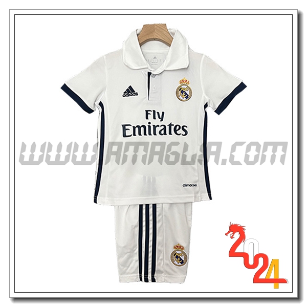Maglia Retro Real Madrid Bambino Prima 2016/2017