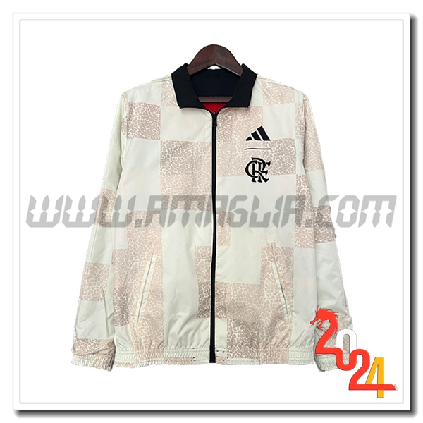 Giacca A Vento Flamengo Bianco/Marrone 2024 2025