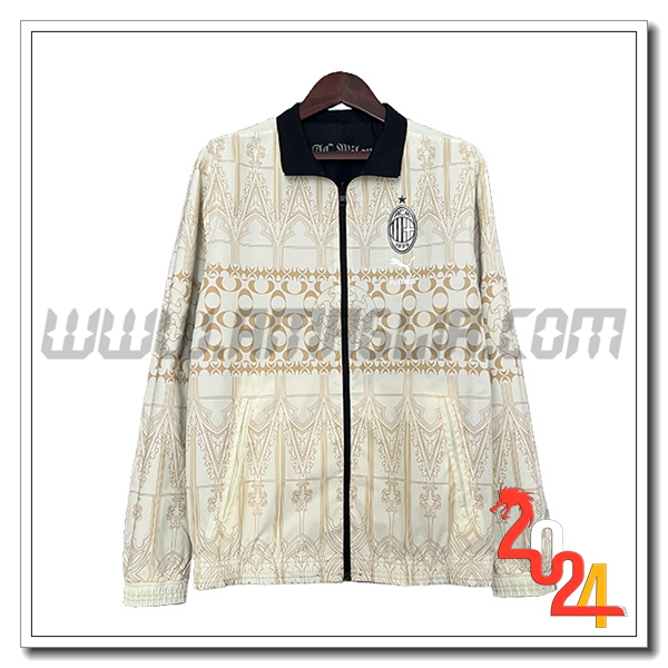 Giacca A Vento AC Milan Beige/Giallo 2024 2025