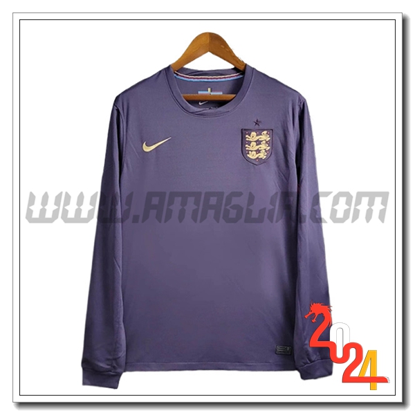 Maglia Squadra Inghilterra Maniche lunghe Seconda Viola 2024 2025