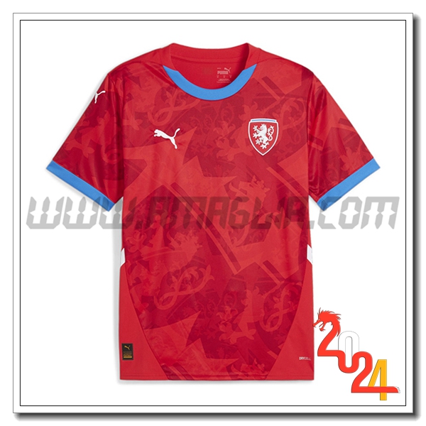 Maglia Squadra Republique Tcheque Prima Rosso 2024 2025