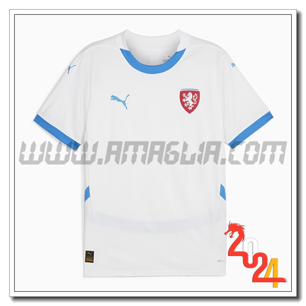 Maglia Squadra Republique Tcheque Seconda Bianco 2024 2025