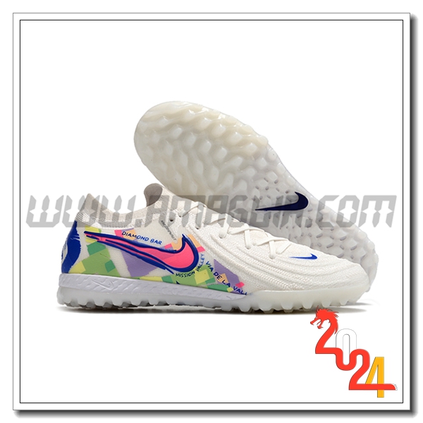 Nike Scarpe Da Calcio Phantom GX II Elite TF Bianco/Verde/viola