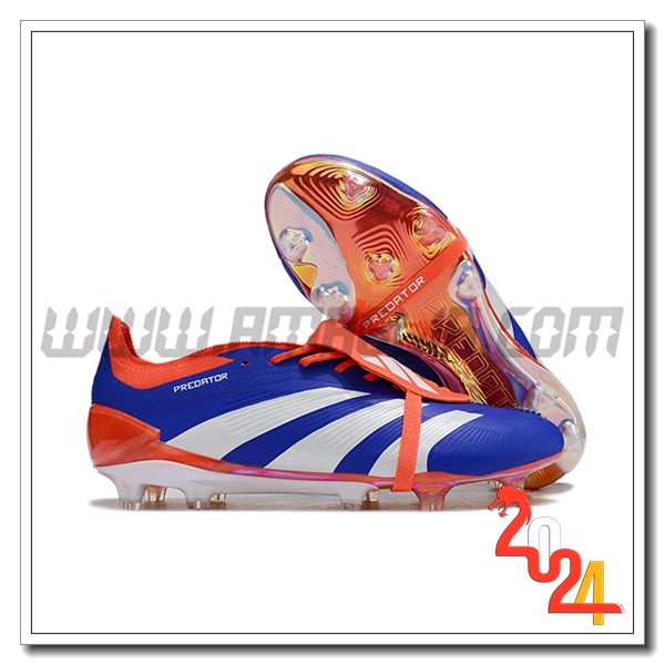 Adidas Scarpe Da Calcio Predator Elite Tongue FG Bianco/Arancia/Blu