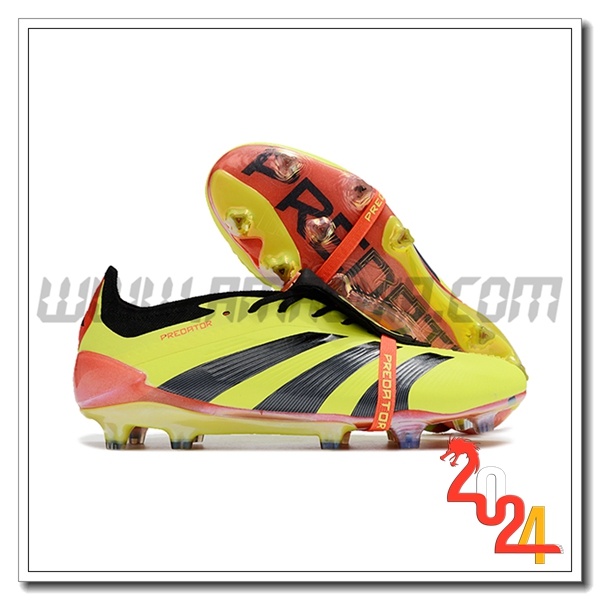 Adidas Scarpe Da Calcio Predator Elite Tongue FG Verde/Nero/Arancia