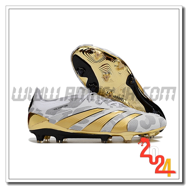 Adidas Scarpe Da Calcio Predator Elite FG Bianco/Grigio/Giallo