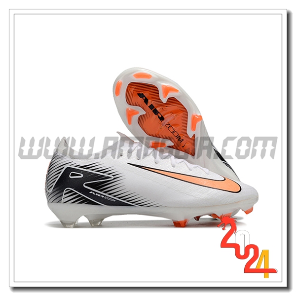 Nike Scarpe Da Calcio AIR Zoom Mercurial Vapor 16 Elite XXV FG Bianco/Nero/Arancia