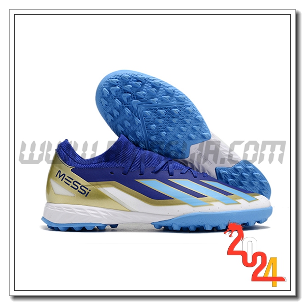 Adidas Scarpe Da Calcio X CRAZYFAST.3 TF BOOTS Bianco/Giallo/Blu
