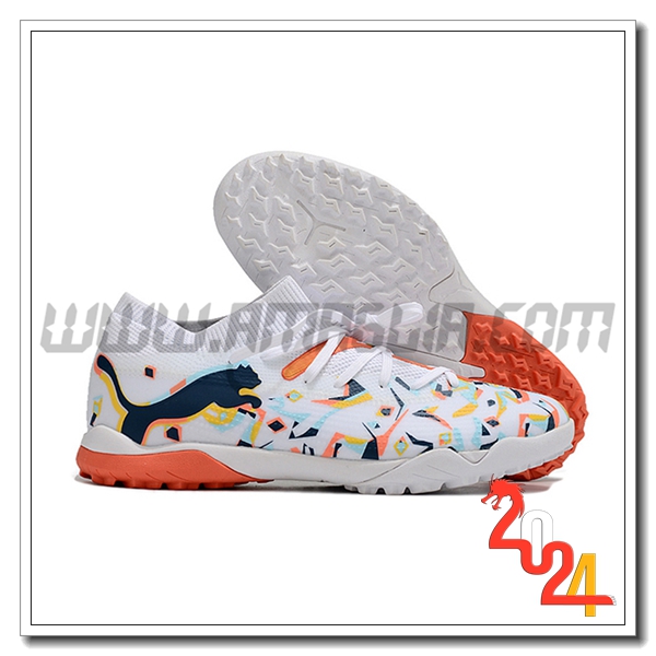 PUMA Scarpe Da Calcio Future X Powercat Tokyo Match TF Bianco/Nero/Arancia