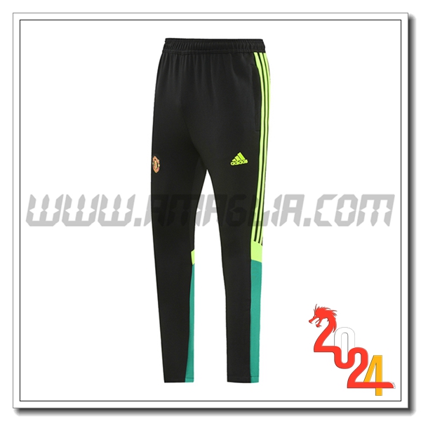 Pantaloni Da Allenamento Manchester United Nero/Verde 2024 2025